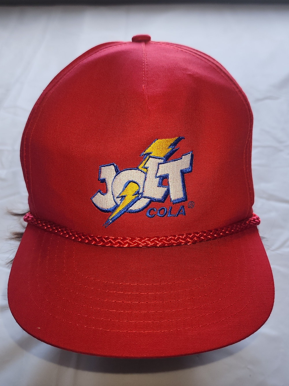 Jolt Cola Red Trucker Hat with Embroidered Logo 100% Cotton